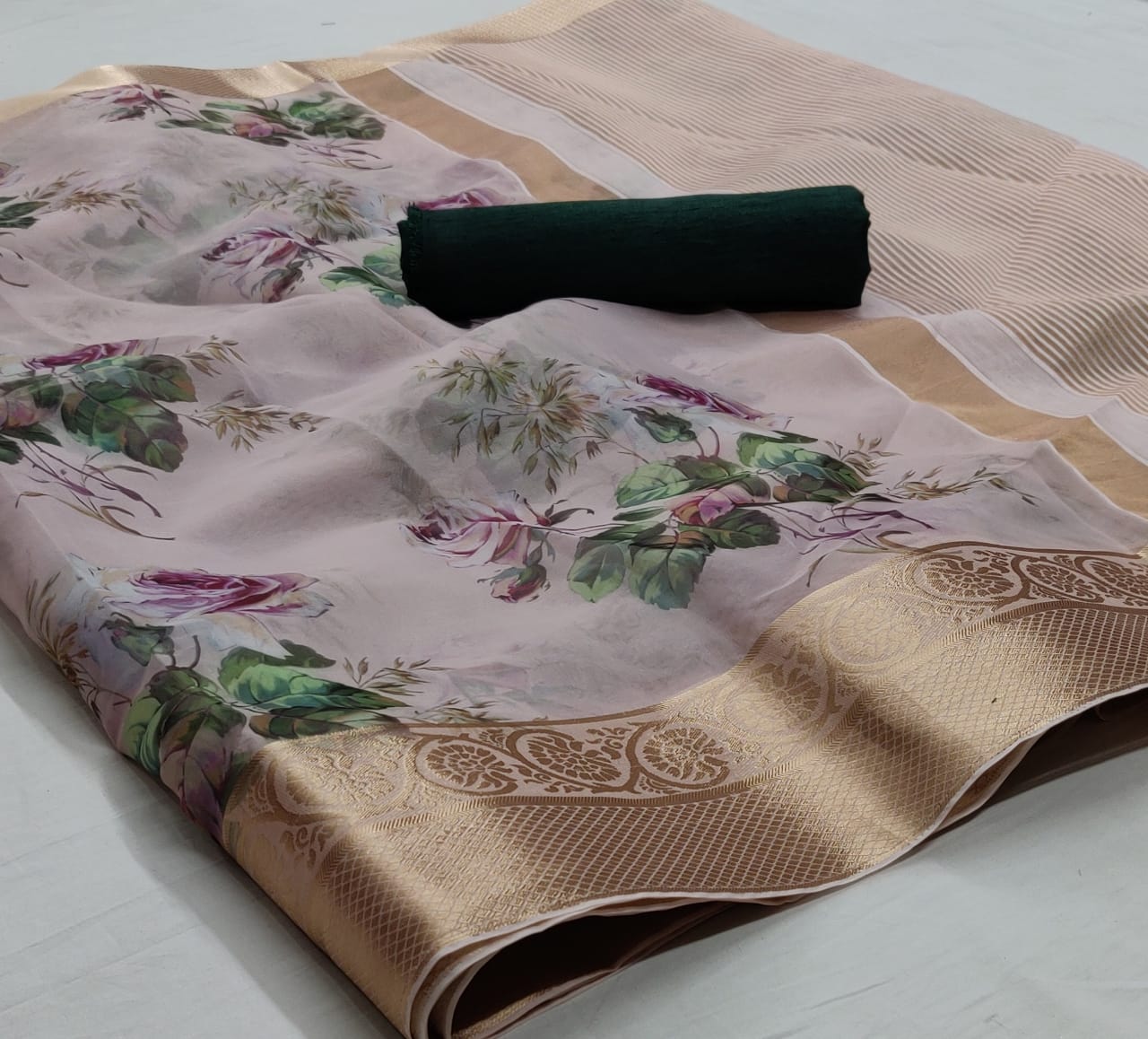 Rajyog Organza Latest Designer Casual Wear Silk Soft Weaving Saree Collection